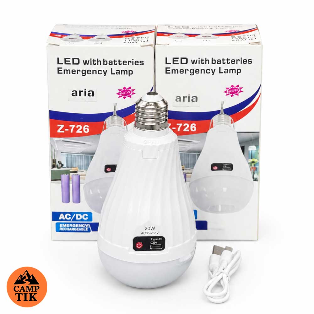 20 watt rechargeable lamp (5) لامپ شارژی 20 وات Type-C (AC85-265V) - تصویر 1