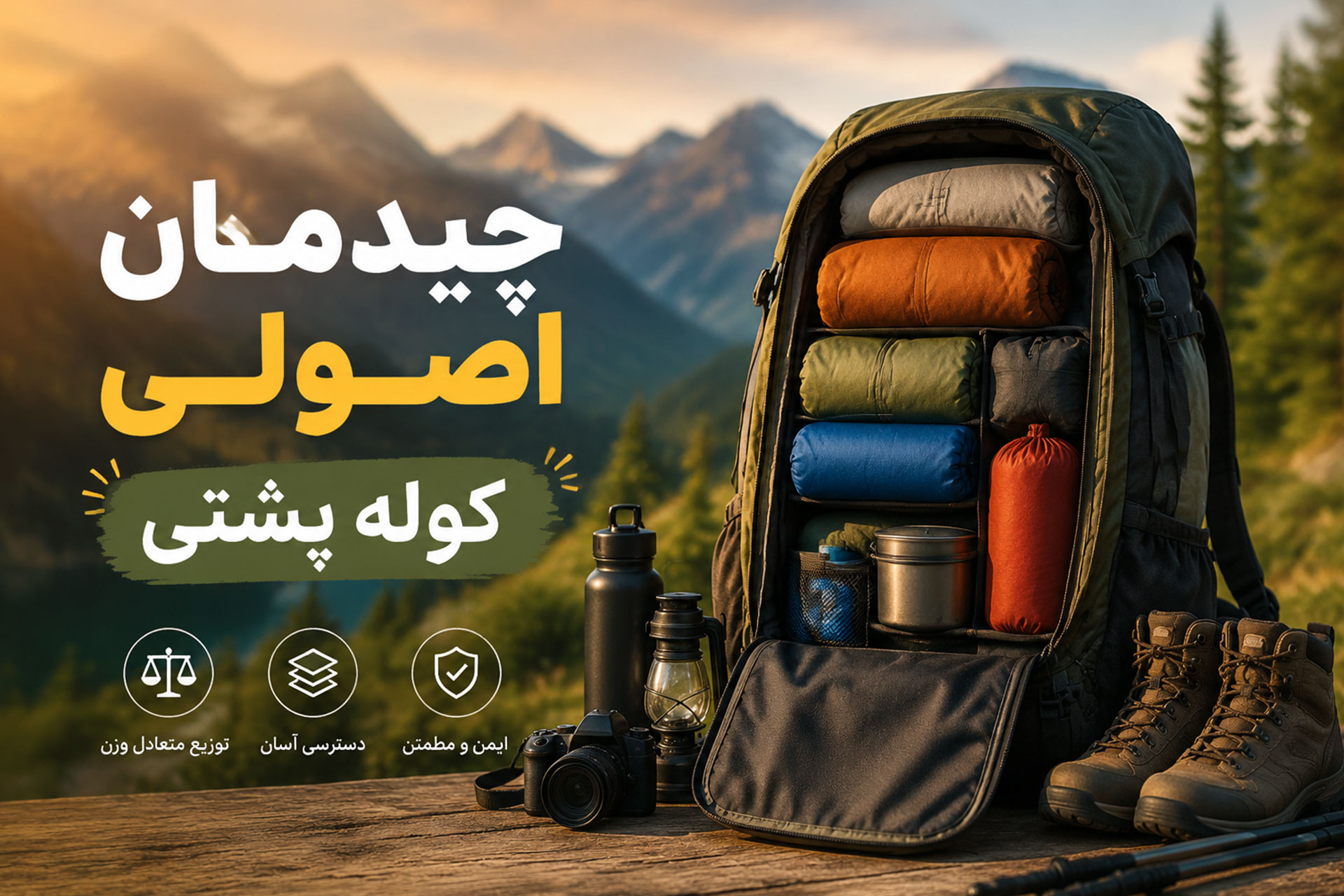 سیستم لایه بندی چیدمان کوله پشتی