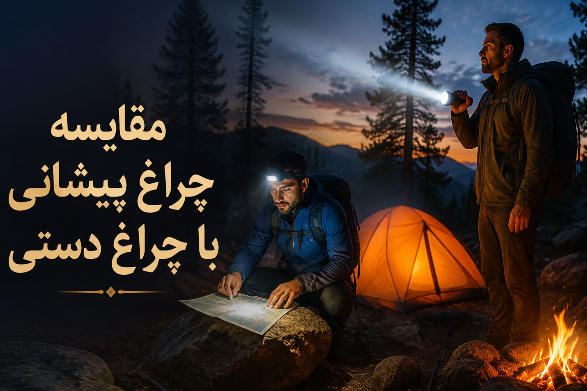 مقایسه چراغ پیشانی با چراغ دستی